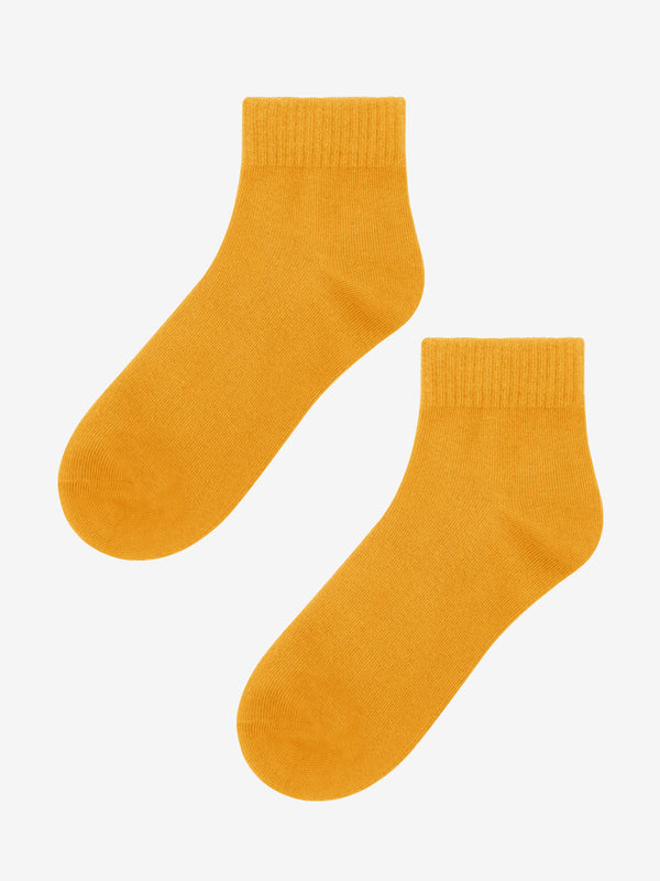 Unisex Yellow Casual Comfy Ankle Socks