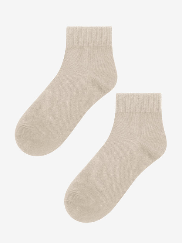 Unisex Beige Casual Comfy Ankle Socks