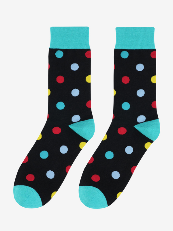 Neon Dots Colorful Fun Socks