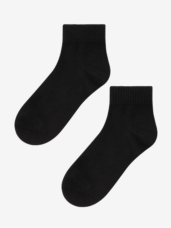 Unisex Black Casual Comfy Ankle Socks