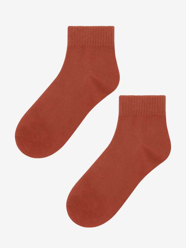 Unisex Red Casual Comfy Ankle Socks