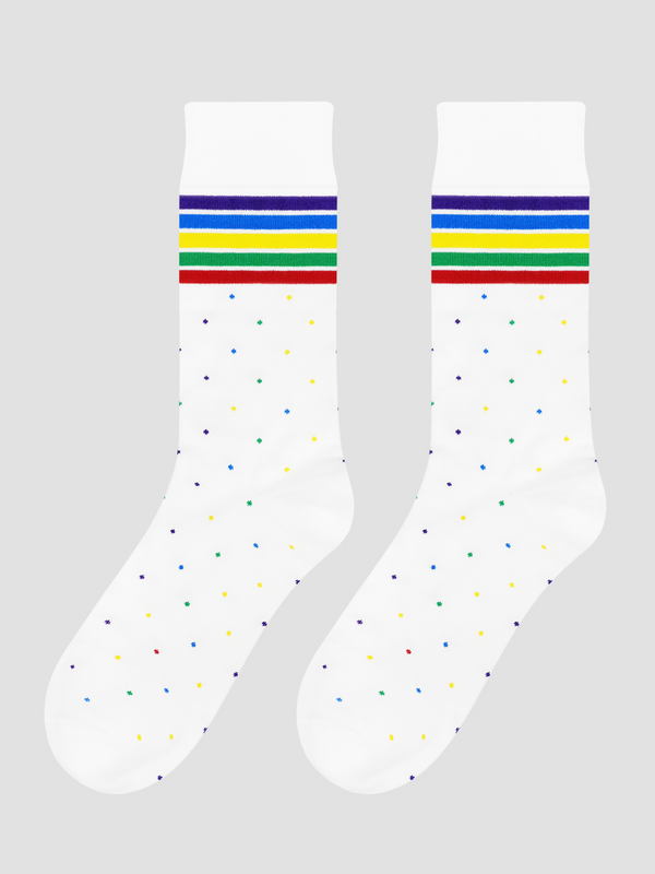 Rainbow Stripes Colorful Fun Socks